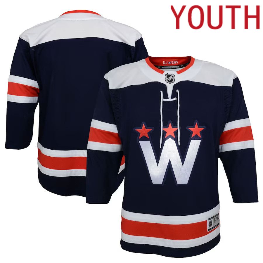 Youth Washington Capitals Navy Alternate Premier NHL Jerseys